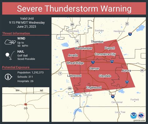 Severe thunderstorm warning from Evergreen to western Denver until 3 p.m.